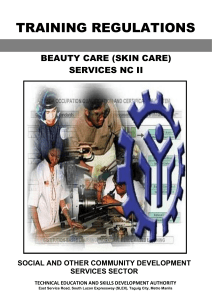 Beauty Care (Skin) Services NC II
