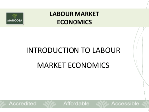 Labour Economics - Introduction