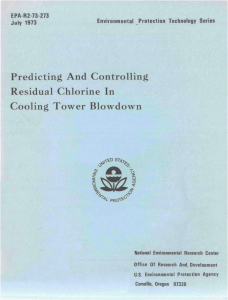 Predicting and Controling Residual Chlorine In Cooling water Tower Blowdown -  9101APB2