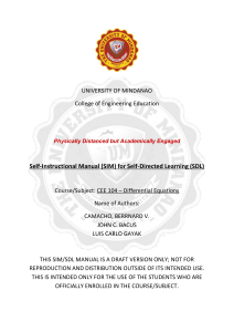 Differential Equations SIM for Engineering Students