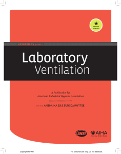 ANSI AIHA Z9.5 Laboratory Ventilation