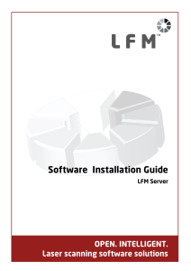 LFM TR 004 01 [LFM Server Software Installation Guide]