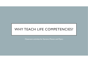 Why teach life competencies