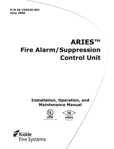 Kidde ARIES Fire Alarm-Suppression Control