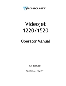 VideoJet 1220-1520 Operator Manual