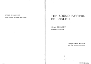 1968 Chomsky Halle The Sound Pattern of English