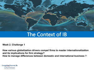 Challenge 1. The Context of IB