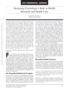 HW 2 - Johnson - APA prez statement on biopsychosocial model in medicine 2013