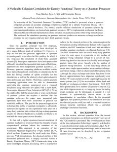 Hatcher  Method to calculate correlation for DFT on a QC  Arxiv 2019