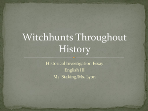 Witchhunts Throughout History.pptx