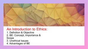 Introduction   to Business Ethics