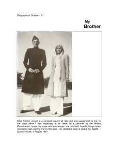 Fatima Jinnah - My brother (Biographical studies) (1987)