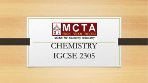IGCSE CHEMISTRY CH-1
