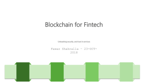 Blockchain for fintech