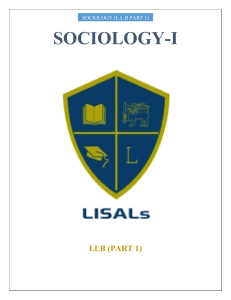 Sociology-1 (LISALS)