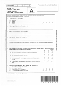 Paper 1 part A QA Book