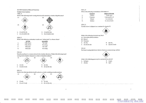 Topic 1 Laboratory Safety and Precautions