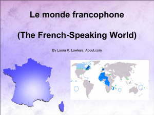 Le monde francophone