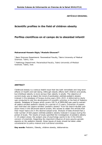 Scientific profiles in the field of children obesity