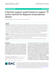 A decision support system based on support