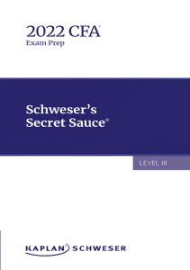 CFA L3 2022 Secret Sauce