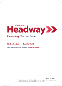 481 6- Headway Elementary Teacher's Guide, 5th edition - 2019, 240p