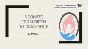 Neonate From Birth To Discharge group 1B