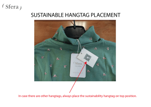 Sustainable hangtag placement