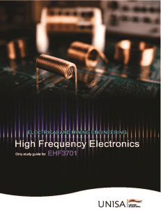 High Frequency Electronics Study Guide EHF3701