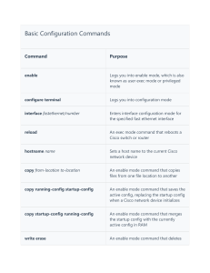 Basic Configuration Commands