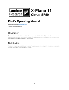 Cirrus SF50 Aircraft Pilot Operating Manual