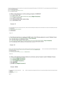 Computer Networking Exam Questions