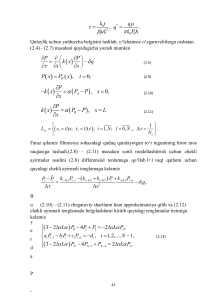 Filtrlash jarayonini matematik modellashtirish