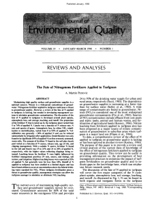 Nitrogen Fertilizer Fate in Turfgrass: A Review