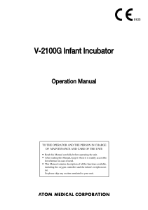 [Atom] V-2100G Infant Incubator User manual