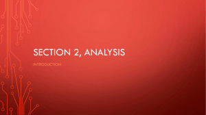 Section 2, Analysis