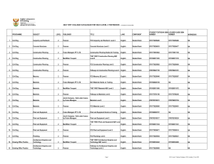 NC(V) Level 2 Textbook Catalogue  2023 Updated