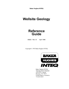 WELLSITE GEOLOGY Reference Guide