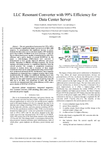 LLC Resonant Converter with 99 Efficiency for Data Center Server