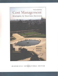 Hilton et al [2020] - Cost Management