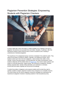 Plagiarism Prevention Strategies  Empowering Students with Plagiarism Checkers