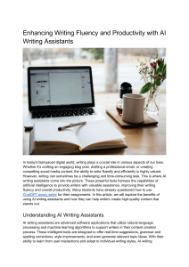 Enhancing Writing Fluency and Productivity with AI Writing Assistants