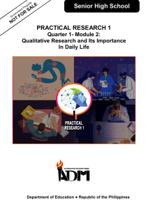Practical Research 1 Quarter 1 Module 2 Qualitative Research and Its Importance to Daily Life Version 2