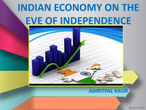 Indian Economy on the eve of independence
