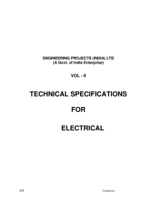 Electrical Technical Specifications for Engineering Projects