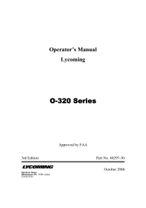 Lycoming O-320 Manual