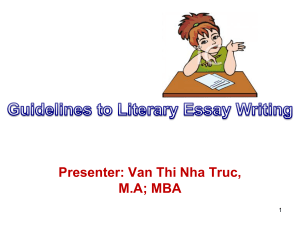 4. Guidelines to literary essays