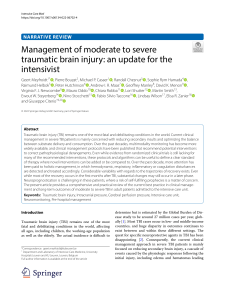 Management of moderate to severe traumatic brain injury 2022