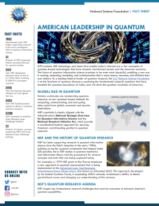 NSF - American Leadership in Quantum