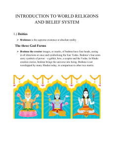 INTRODUCTION TO WORLD RELIGIONS AND BELIEF SYSTEM (AUBREY)